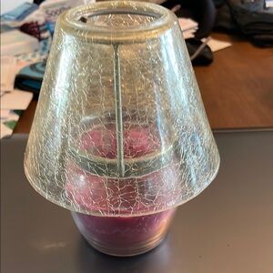 Crackle Glass candle shade made for White Barn Candle Company